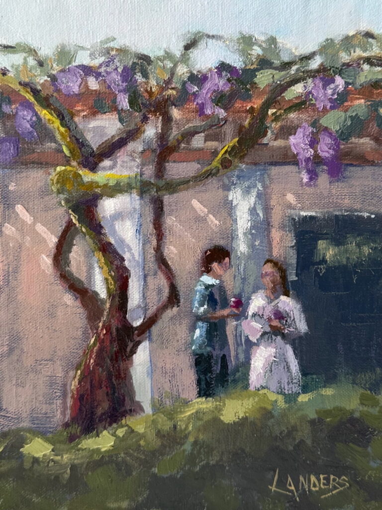 Wisteria and wine tasting