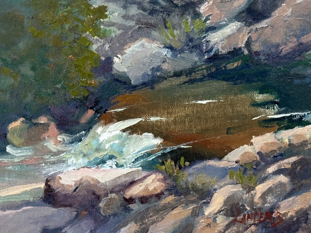 Creek in olive and rust