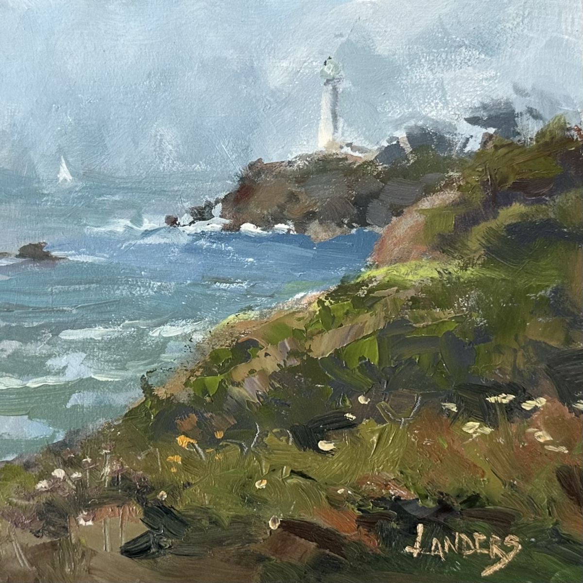 Sailing past the lighthouse