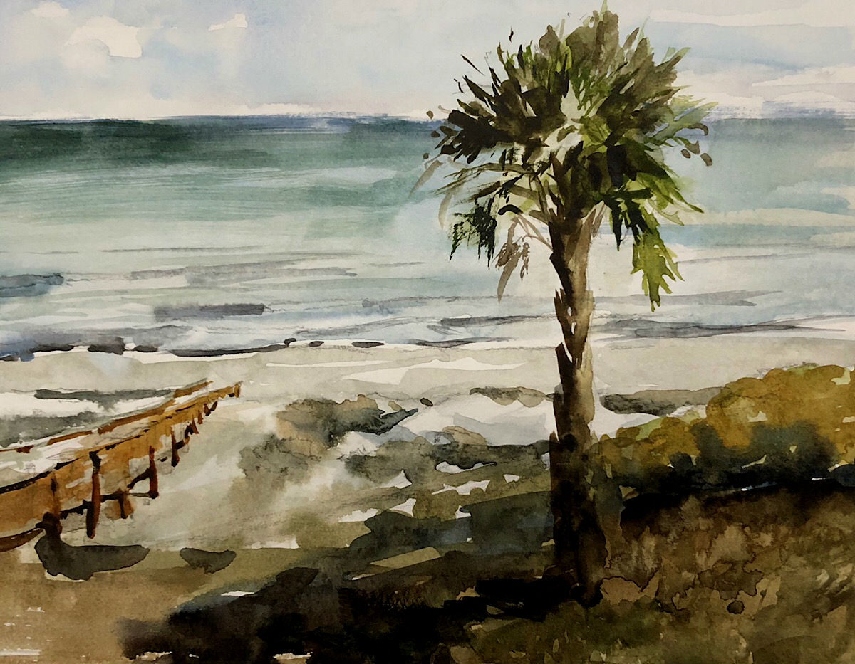 The Atlantic Ocean on Jekyll Island Georgia