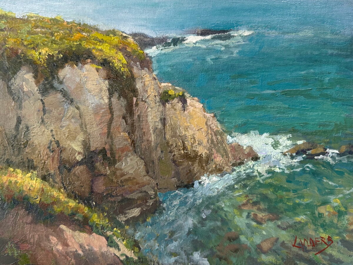Cliffs and surf