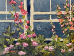Rebecca’s Hollyhocks